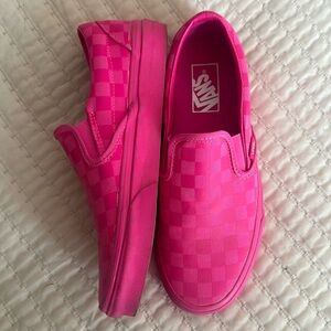 Hot Pink Checkered Vans